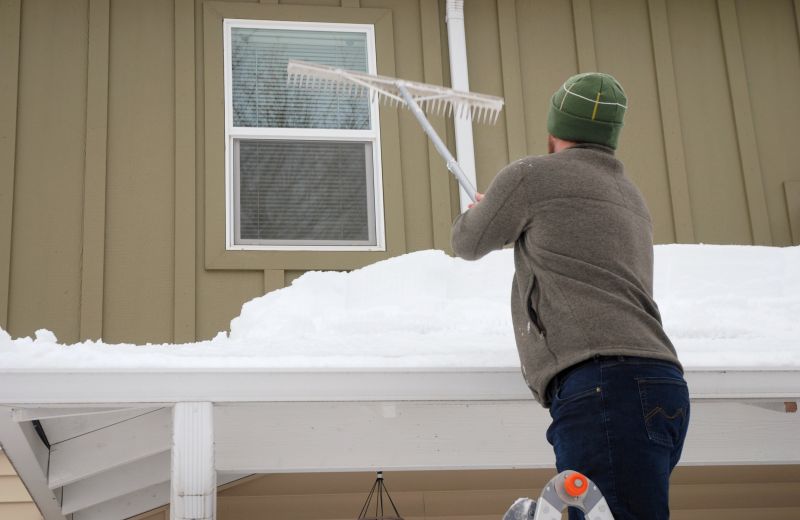 Roof Snow Raking in Long Island, NY